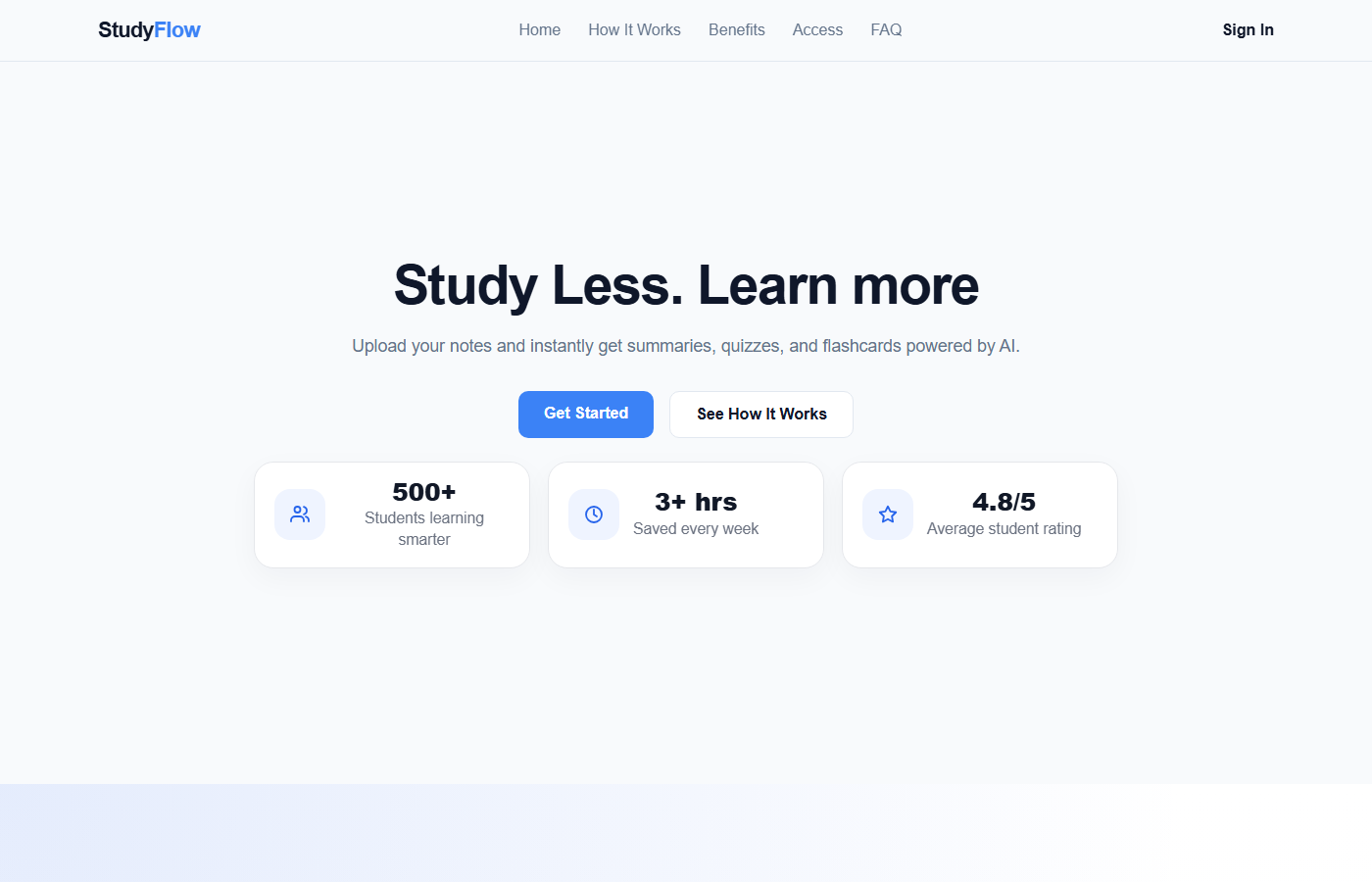 StudyFlow website preview
